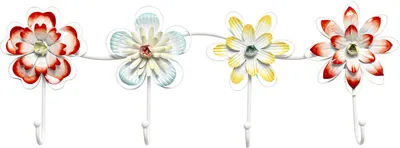 Wieszak ścienny BLOOMS - wielokolorowy