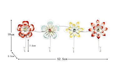 Wieszak ścienny BLOOMS - wielokolorowy