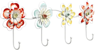 Wieszak ścienny BLOOMS - wielokolorowy