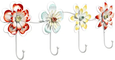 Wieszak ścienny BLOOMS - wielokolorowy