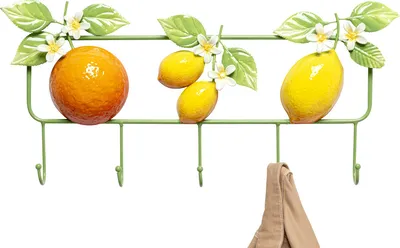 Wieszak ścienny CITRUS - zielony/żółty