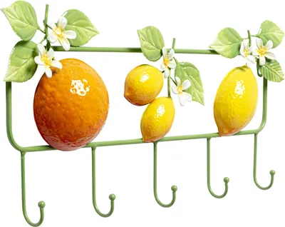 Wieszak ścienny CITRUS - zielony/żółty