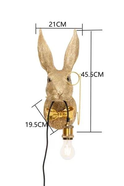 Kinkiet ANIMAL RABBIT - złoty