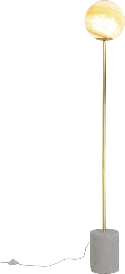Lampa podłogowa MITO - złoty/szary