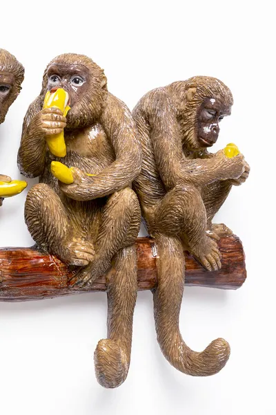 Wieszak ścienny MONKEY LUNCH - brązowy