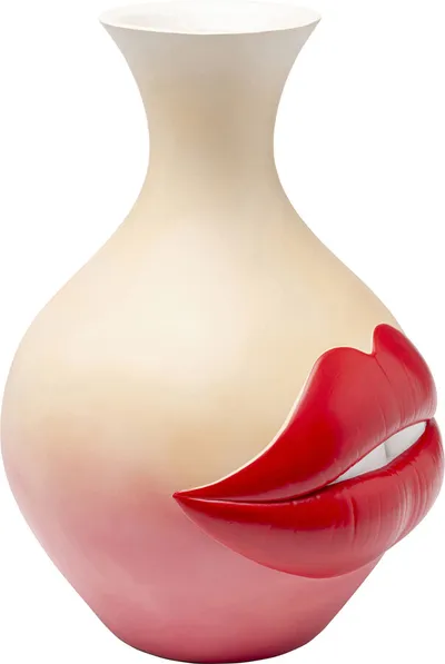 Wazon LABBRA 50 cm - beżowy/czerwony
