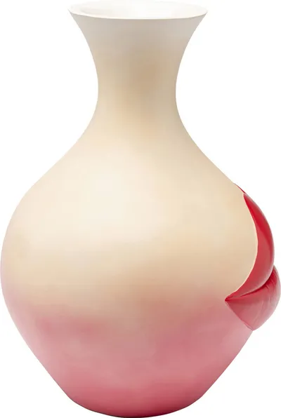 Wazon LABBRA 50 cm - beżowy/czerwony