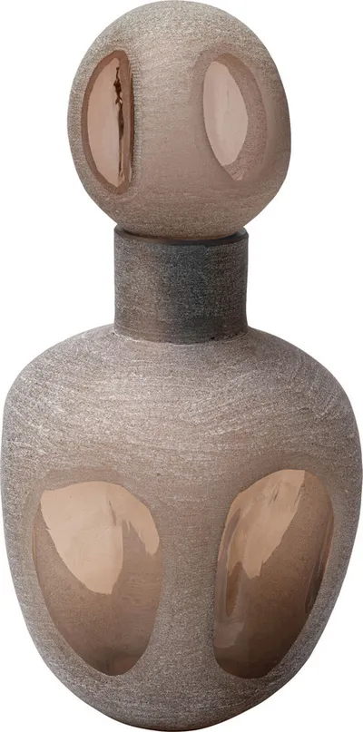 Karafka dekoracyjna SANDY GLOW 43 cm - brązowy