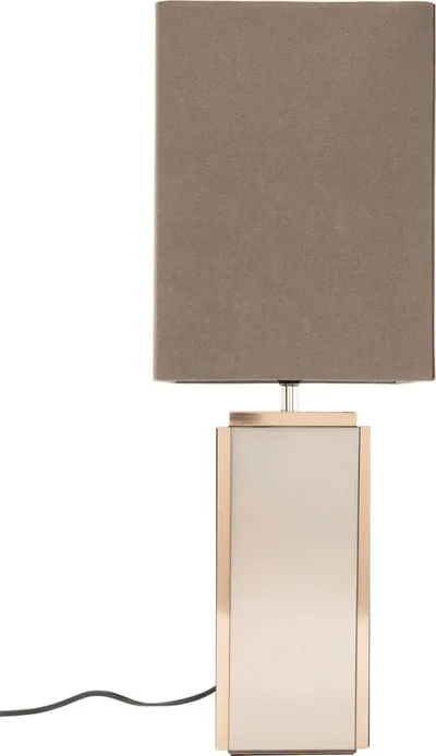 Lampa stołowa CUBE 60 cm - brązowy/lustrzany
