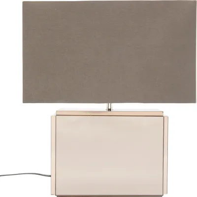 Lampa stołowa CUBE 47 cm - brązowy/lustrzany