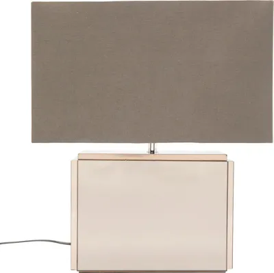 Lampa stołowa CUBE 47 cm - brązowy/lustrzany