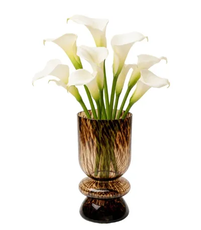 Wazon szklany CARAMEL 32 cm - brązowy