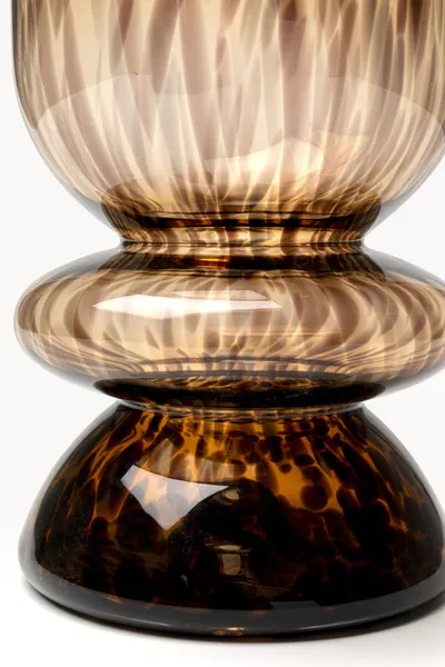 Wazon szklany CARAMEL 32 cm - brązowy