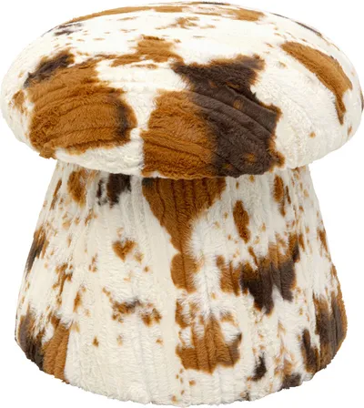 Pufa MUSHROOM COW - brązowy/biały