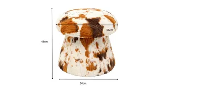 Pufa MUSHROOM COW - brązowy/biały