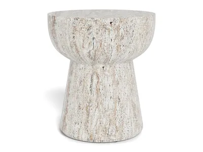 Stolik boczny okrągły CABRA 40 cm - beżowy