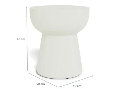 Stolik boczny okrągły CABRA 40 cm - beżowy