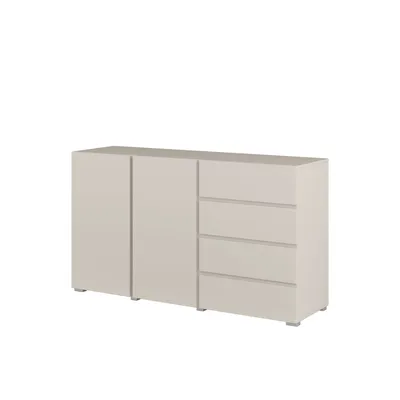 Komoda 2-drzwiowa z szufladami ASYMETRIC 42 - kaszmir
