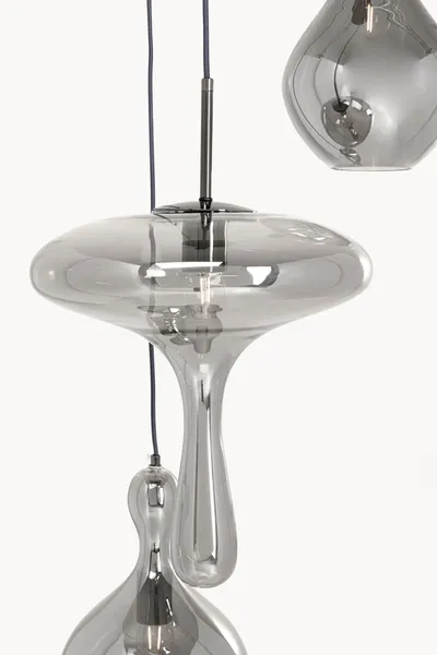 Lampa wisząca GOCCIA 45 cm - szary/srebrny