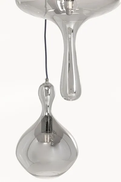 Lampa wisząca GOCCIA 45 cm - szary/srebrny