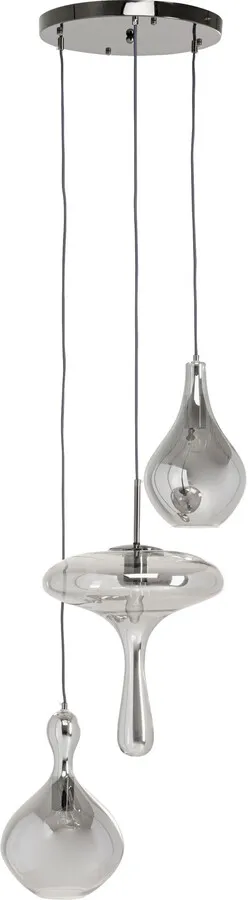 Lampa wisząca GOCCIA 45 cm - szary/srebrny