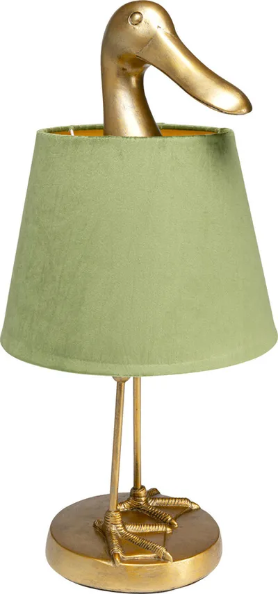 Lampa stołowa DUCK - zielony/złoty