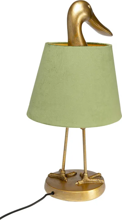 Lampa stołowa DUCK - zielony/złoty