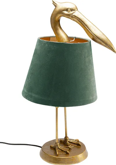 Lampa stołowa PELICAN - brązowy/złoty