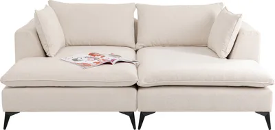 Sofa z głębokim siedziskiem JIMMY - kremowy