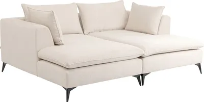 Sofa z głębokim siedziskiem JIMMY - kremowy