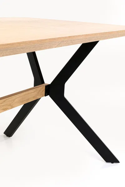 Stół MIDTOWN OAK 160x80 - naturalny/czarny
