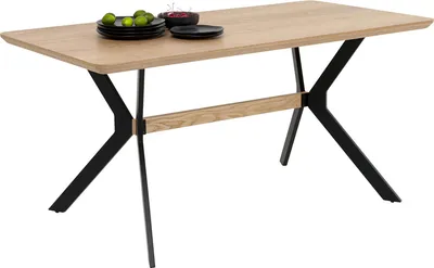 Stół MIDTOWN OAK 160x80 - naturalny/czarny