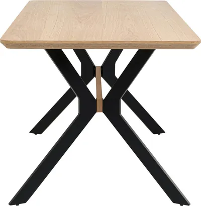 Stół MIDTOWN OAK 160x80 - naturalny/czarny