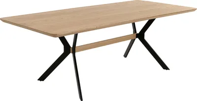 Stół MIDTOWN OAK 220x100 - naturalny/czarny