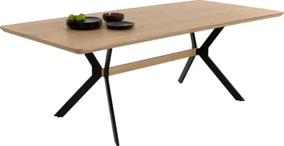 Stół MIDTOWN OAK 220x100 - naturalny/czarny
