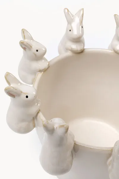 Wazon CUTE BUNNIES 14 cm - biały