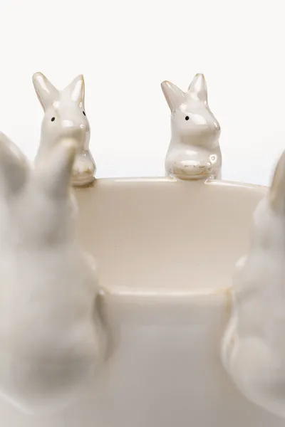 Wazon CUTE BUNNIES 14 cm - biały