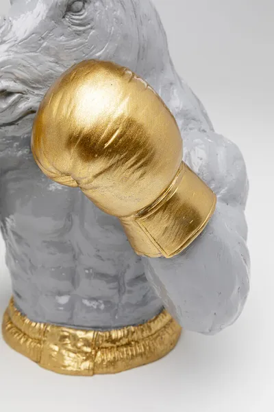 Skarbonka RHINO BOXER 30 cm - szary/złoty