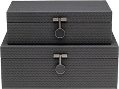 Zestaw dwóch pojemników BOX KEY - szary