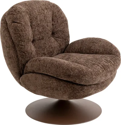 Fotel obrotowy COSY - brązowy