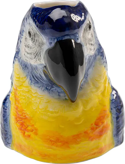 Wazon PARROT 19 cm - niebieski/żółty