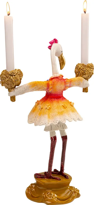 Świecznik FLAMINGO ROYAL 45 cm - wielokolorowy