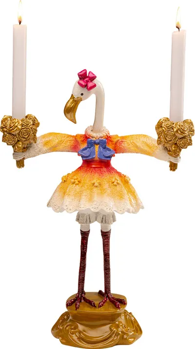Świecznik FLAMINGO ROYAL 45 cm - wielokolorowy
