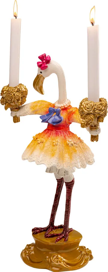 Świecznik FLAMINGO ROYAL 45 cm - wielokolorowy