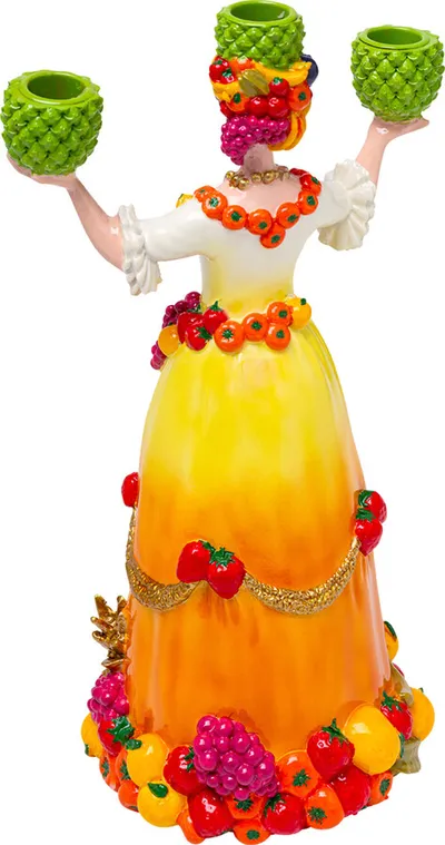 Świecznik PINEAPPLE LADY 36 cm - wielokolorowy