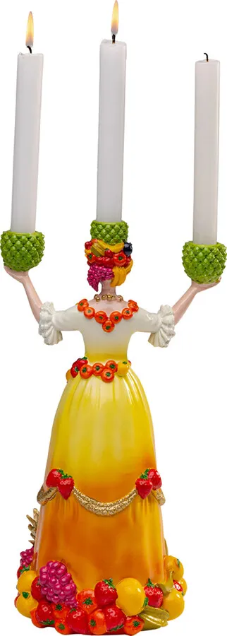 Świecznik PINEAPPLE LADY 36 cm - wielokolorowy