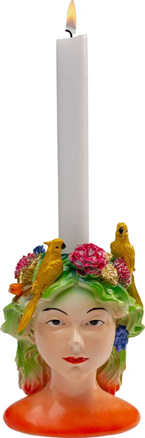 Świecznik PARROT LADY 15 cm - wielokolorowy