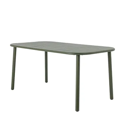 Stół ogrodowy metalowy CALANA 160x90 - zielony