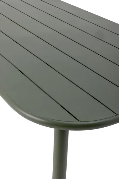 Stół ogrodowy metalowy CALANA 160x90 - zielony