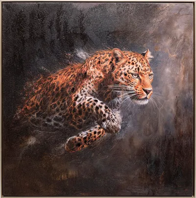 Obraz w ramie HUNTING LEOPARD 103x103